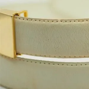 AUTHENTIC GUCCI VINTAGE MADE IN ITALY WHITE LEATHER LADIES\' BELT with Dust bag Leather handbag Gucci White in Leather - 55968318 main image 4